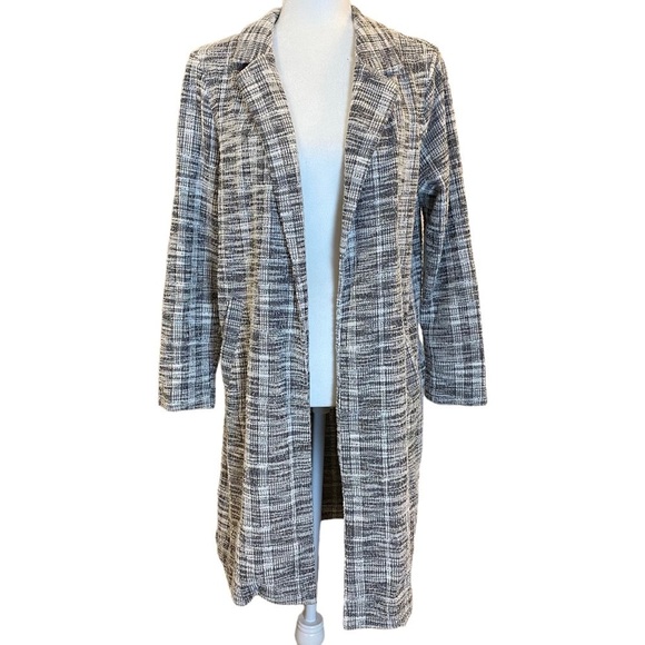 Melloday Textured Tweed Style Open Front Jacket - Picture 1 of 16